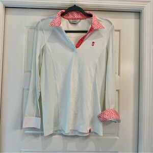 Symphony White Sun Shirt with Pink Floral Design